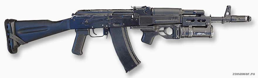 Подствольный гранатомет ГП 25 на автомате АК74